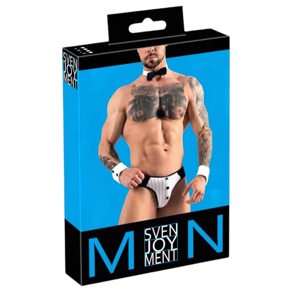 Svenjoyment - muški konobar tango kostim set (crno-bijeli)