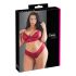 Cottelli Plus Size - mekani čipkasti grudnjak set (crveni)