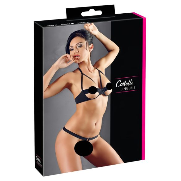 Cottelli - Set grudnjaka s metalnim prstenjem (crno) - 80B/M