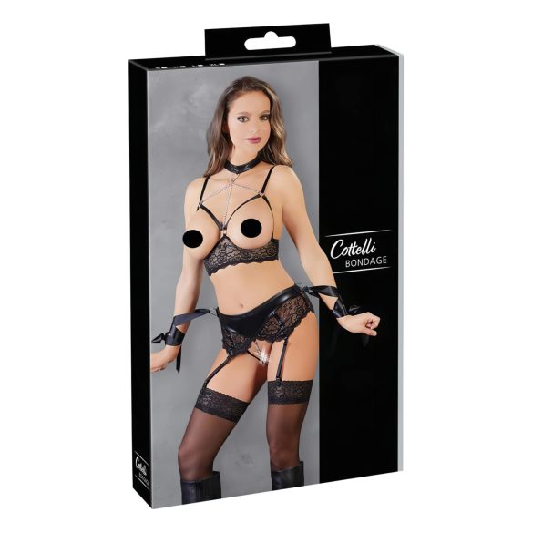 Cottelli Bondage - 5-dijelni čipkasti donji veš set