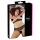 Cottelli Plus Size - set grudnjaka s perlicama - crna - 2XL