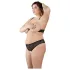 Cottelli Plus Size - set grudnjaka s perlicama - crna - 2XL
