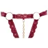 Cottelli - set otvorenog grudnjaka s metalnim prstenovima - crvena - M/L
