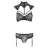 Cottelli - Crni čipkasti set sa ovratnikom - 85C/L