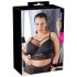 / Cottelli Plus Size - Čipkani grudnjak s naramenicama (crni) - 90D