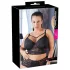 Cottelli Plus Size - grudnjak s čipkom i naramenicama (crni) - 95F