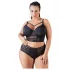 Cottelli Plus Size - grudnjak s čipkom i naramenicama (crni) - 95F