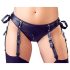 Cottelli Bondage - sjajni grudnjak set s lisicama (crna)