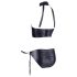 Cottelli Bondage - sjajni grudnjak set s lisicama (crna)