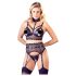 Cottelli Bondage - čipkasti set s lisicama (crni)