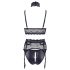Cottelli Bondage - čipkasti set s lisicama (crni)