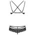 Obsessive 860-SET-1 - ružičasti čipkasti set grudnjaka (crni)