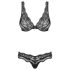 Obsessive Luvae - cvjetni set grudnjaka sa strasom (crni) - L/XL