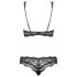 Obsessive Luvae - cvjetni set grudnjaka sa strasom (crni) - L/XL