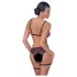 Cottelli - lančani ukrasni body harness - 2-dijelni - crna - M