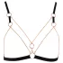 Cottelli - lančani ukrasni body harness - 2-dijelni - crna - M