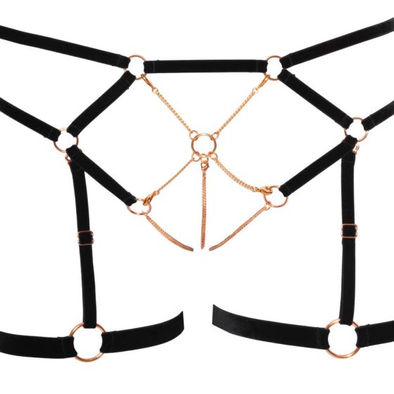 Cottelli - lanac, ukrasni pojas za tijelo - 2 dijela (crni) - M