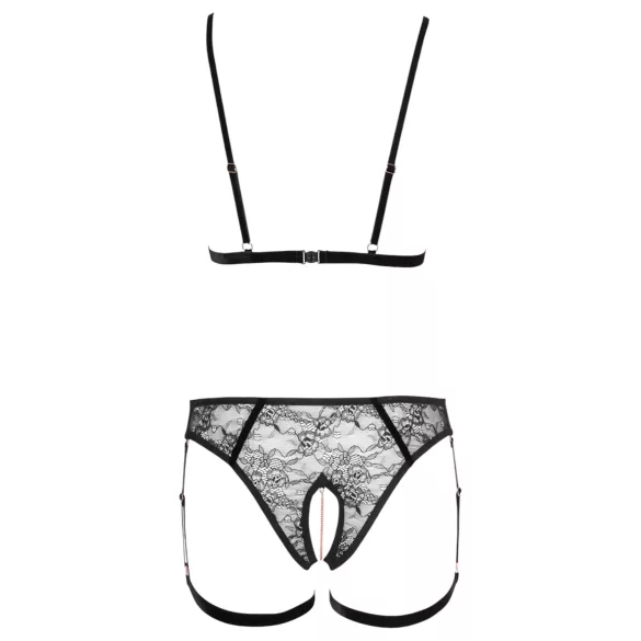 Cottelli - lančani ukrasni body harness - 2-dijelni - crna - M