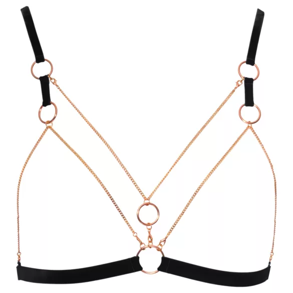 Cottelli - lančani ukrasni body harness - 2-dijelni - crna - L