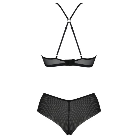 Passion Eco Kerria - čipkasti bikini set (crni)