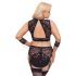 Cottelli Bondage Plus Size - čipkasti grudnjak set (crna)