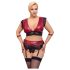 / Cottelli Bondage Plus Size - čipkasti grudnjak set (crvena)