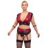 / Cottelli Bondage Plus Size - čipkasti grudnjak set (crvena)