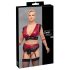 / Cottelli Bondage Plus Size - čipkasti grudnjak set (crvena)