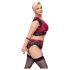 / Cottelli Bondage Plus Size - čipkasti grudnjak set (crvena)