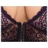 Cottelli Plus Size - prozirni uzorak grudnjak set (ljubičasti)