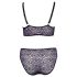 Cottelli Plus Size - prozirni uzorak grudnjak set (ljubičasti)