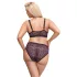 Cottelli Plus Size - prozirni uzorak grudnjak set (ljubičasta) - 2XL