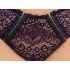 Cottelli Plus Size - prozirni uzorak grudnjak set (ljubičasta) - 2XL