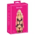 Kissable - pink-ljubičasti vezeni grudnjak set (crni) - L/XL