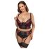 Cottelli Plus Size – komplet grudnjaka (crveni)