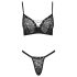 Cottelli Party - crni korzet grudnjak set - 80C/M