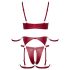 Cottelli Bondage sjajni grudnjak set i lisice (crveni)