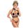 Abierta Fina - otvoreni set s lancima (crni) - XL