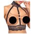 Abierta Fina - otvoreni set s lancima (crni) - XL