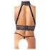 Abierta Fina - otvoreni set s lancima (crni) - XL