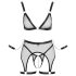 Cottelli Bondage - prozirni mrežasti set s lancima (crna) - M