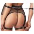 Cottelli Bondage - prozirni mrežasti set s lancima (crna) - M