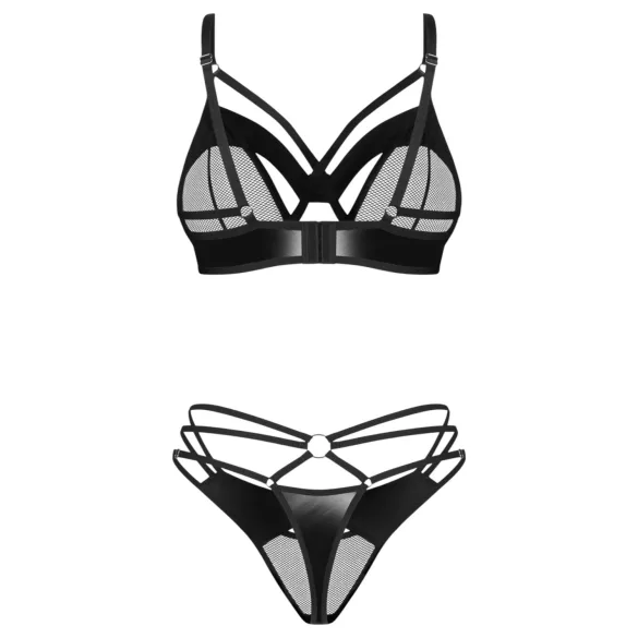 Obsessive - set s remenom grudnjak - crna