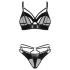 Obsessive - set s remenom grudnjak - crna