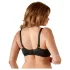 Cottelli Plus Size - grudnjak s podizanjem grudi - crna - 95D