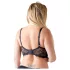 Cottelli Plus Size - grudnjak s naramenicama i prstenovima - crna - 95D