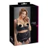 Cottelli Plus Size - grudnjak s naramenicama i prstenovima - crna - 95F