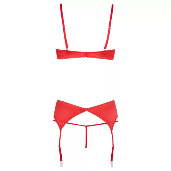 Cottelli - otvoreni grudnjak s motivom srca - crvena seksi set - 85B/L
