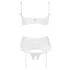 Cottelli - push-up komplet s čipkom i vezicama - bijela - 85C/L