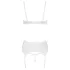 Cottelli - push-up komplet s čipkom i vezicama - bijela - 85C/L